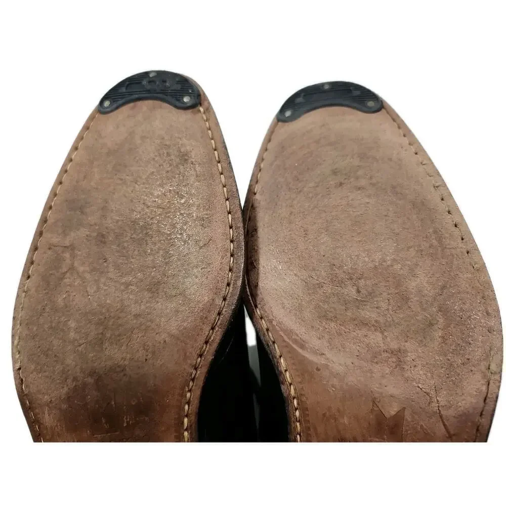 Massimo Emporio Dress Shoes Men's US 9 Black Leather Cap Toe Oxford.